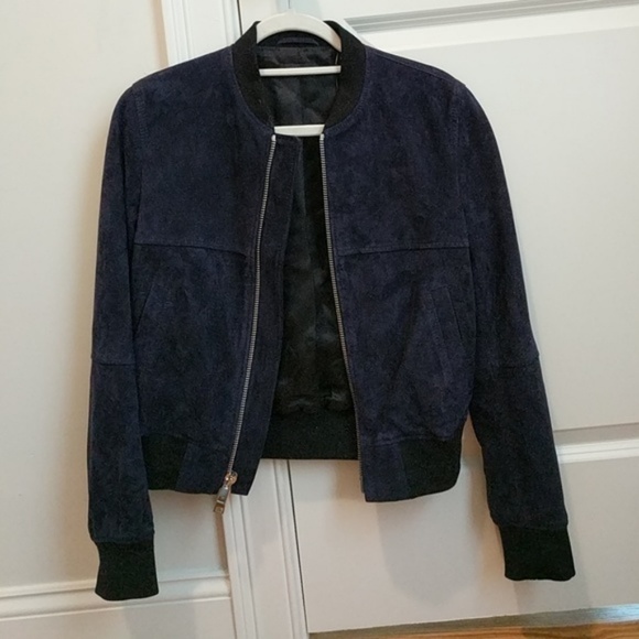 theory suede jacket womens